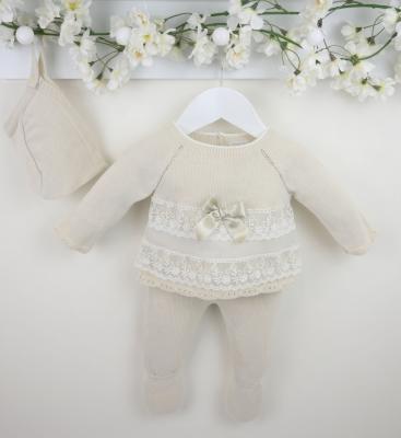 Pex B0933 * PX0933-N Arianna Lace and bow trimmed Suit(3-18 months)