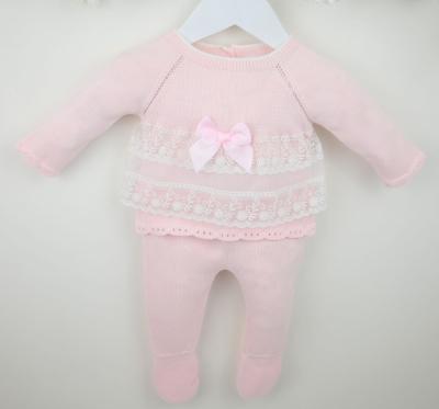 Pex B0933 * PX0933P Arianna Lace and bow trimmed Suit(3-18 months)