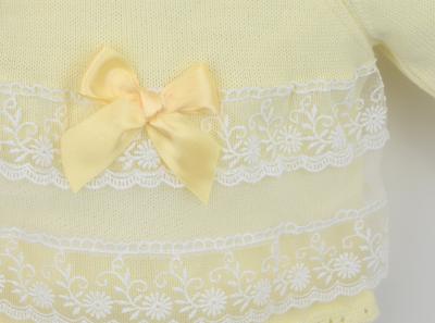 Pex B0934 * PX0934Y Arianna Lace and bow trimmed Jam Pants(3-18 months)