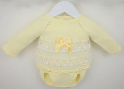 Pex B0934 * PX0934Y Arianna Lace and bow trimmed Jam Pants(3-18 months)