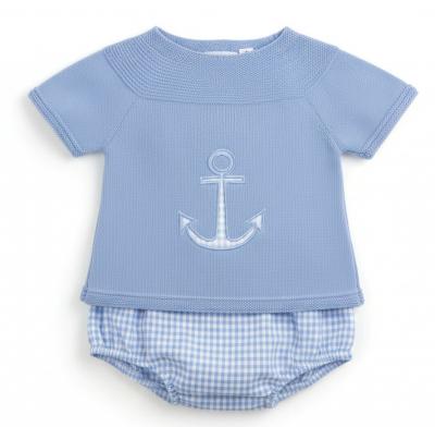 PX0941B-B   Sky Blue Toby Pants Suit  (9-24 months)