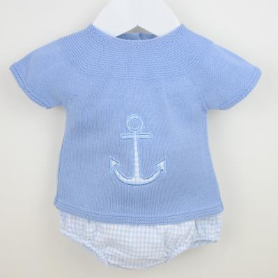 Pex B0941 * PX0941B-A  Sky Blue Toby Pants Suit (0-9 months)