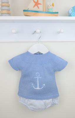 Pex B0941 * PX0941B-A  Sky Blue Toby Pants Suit (0-9 months)