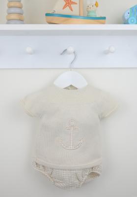 Pex B0941 * PX0941N-A  Natural Toby Pants Suit (0-9 months)