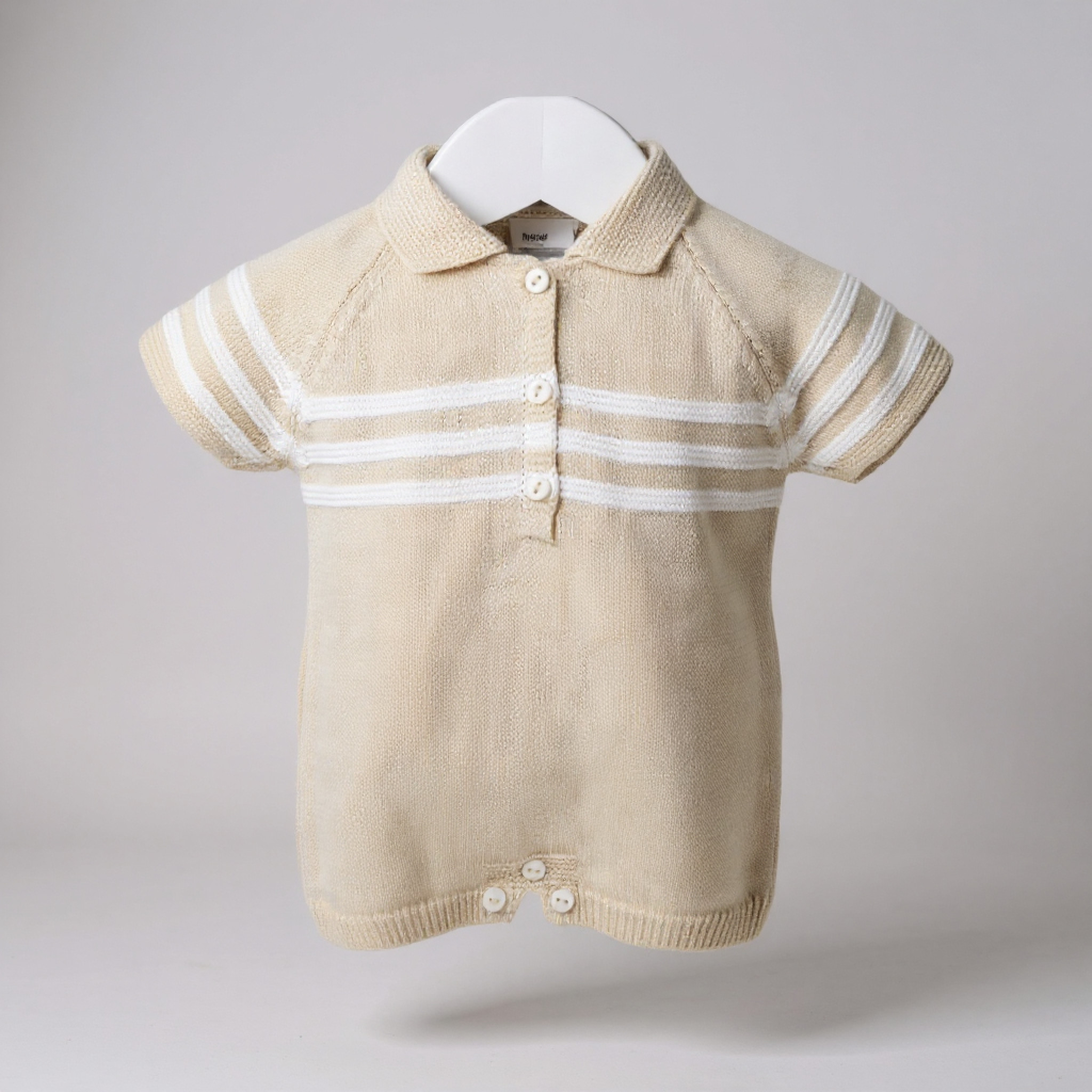 Pex   PX09430N Mateo Natural Stripe Romper (9-24 months)