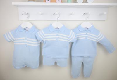 Pex   PX09430S Mateo Sky Stripe Romper (9-24 months)