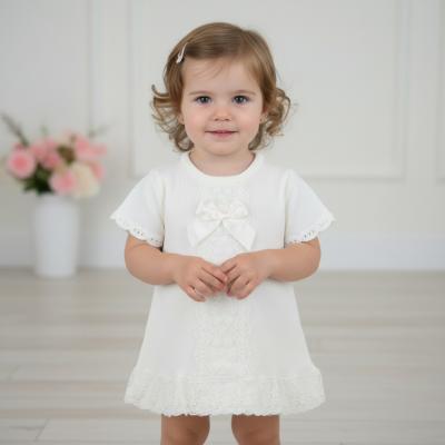 PX0955-I  Lara Lace and Bow Trimmed Dress  (3-18 months)
