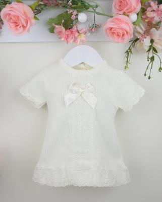 Pex B0955 * PX0955-I Lara Lace and Bow Trimmed Dress (3-18 months)