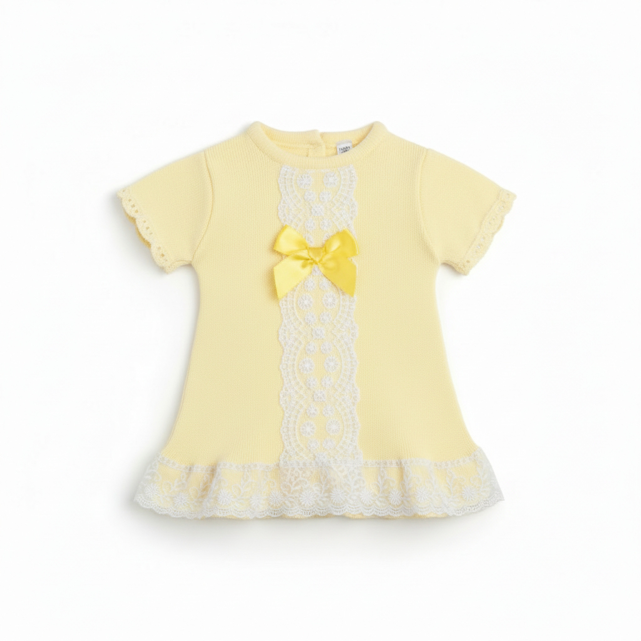 Pex B0955 * PX0955Y Lara Lace and bow trimmed dress(3-18 months)