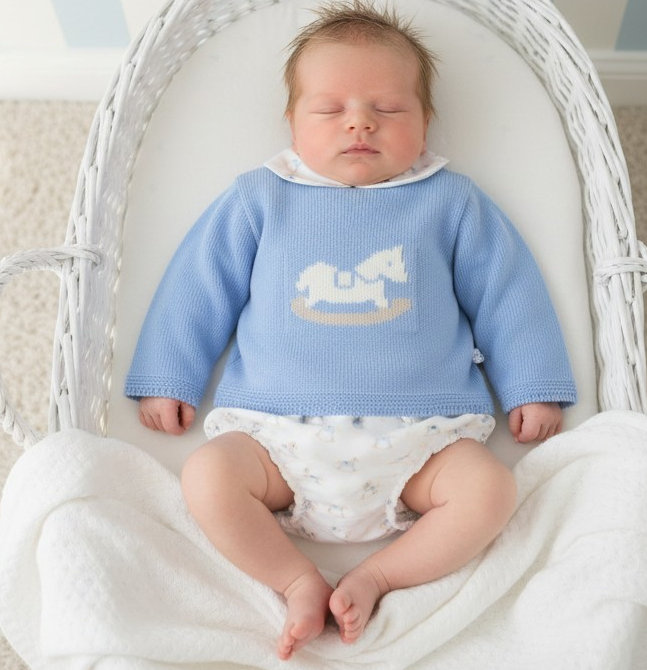 Pex   PX0975DB "Rocking Horse" Romper (Newborn - 6 months)