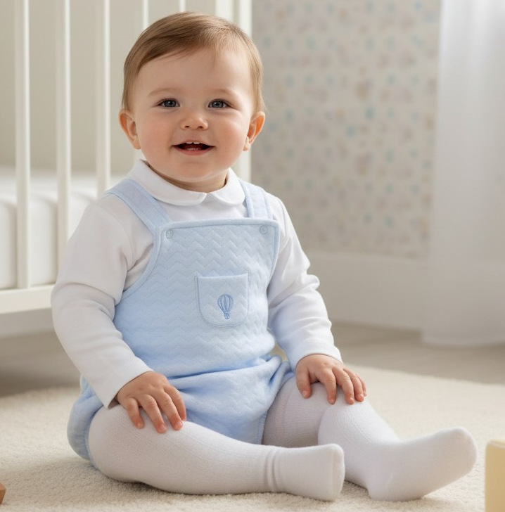 Pex B1010  PX1010-S-B Pascal Short Dungaree Hot Air Balloon (6-24 months)
