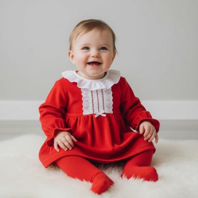 PX1032R-A  Hannah Velour Dress ( Newborn - 6 months)