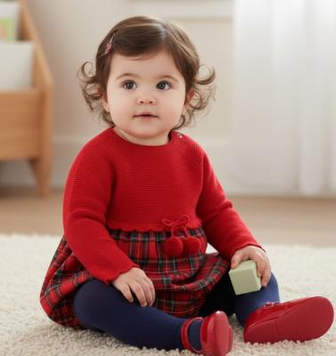 PX1047-R-B  Red Izzie Romper  (9-24 months)