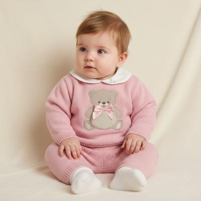 PX1108-P-A  Pink "Teddy" Top & trousers Set  (Nb-9 months)