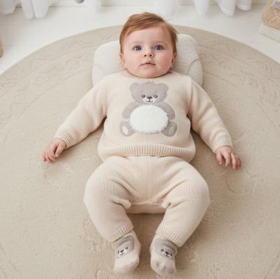 PX1111-N-A  Sky"Teddy" Top and Trousers Set  (NB-9 months)