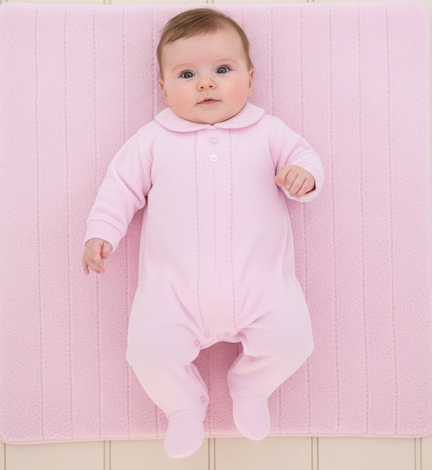 Pex EEC * PX7177_AIO-P Pink Classic Velour All In One (NB-6 months )