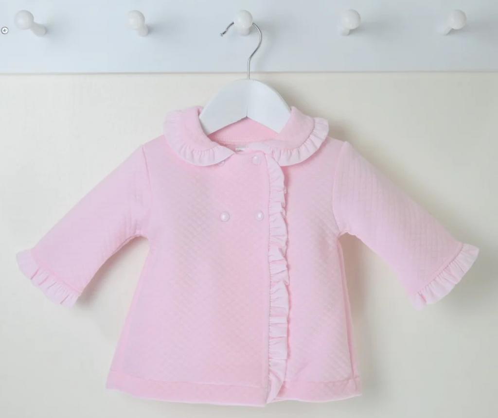 Pex   PX9632-P-B Bow backed Pink Coat ( 9-24 months)