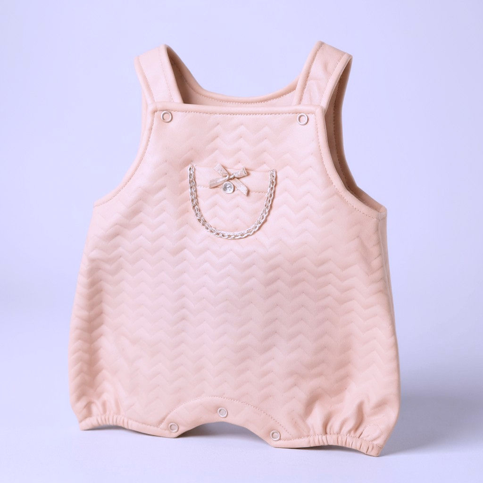 Pex   PX9633P-A Pink Classic Dungaree (0-9 months)