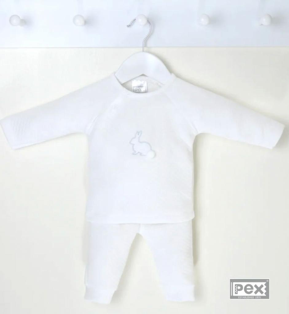 Pex   PX9795-W-B Bunny Sandwich Suit (9-24 months)