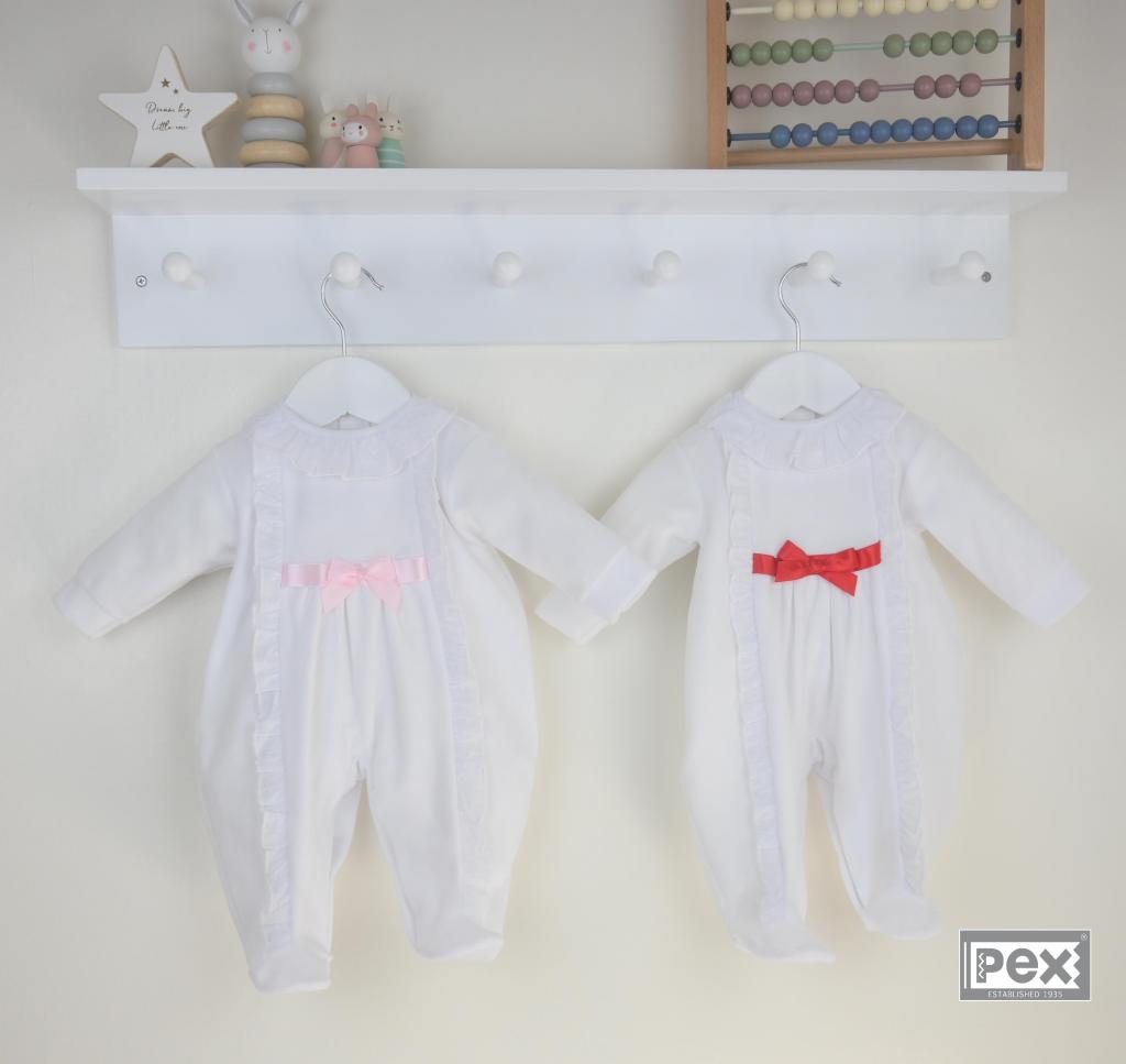 Pex B9880014 * PX9880-WP Victoria Sleepsuit  (Newborn - 9 months)