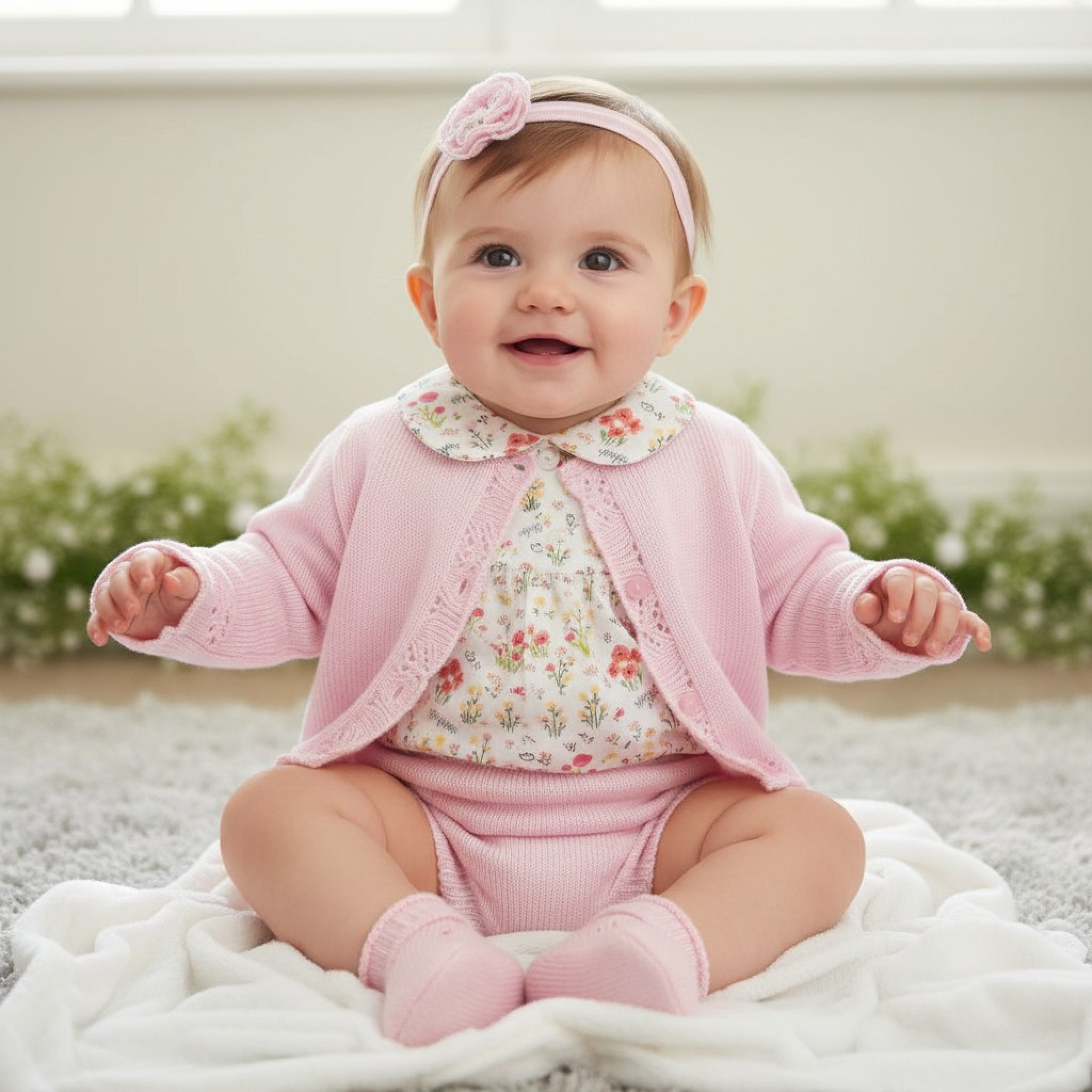 Pex B9763 * PXCASSIA_JP Cassia Knitted Jam Pants Set ( 0-12 months)