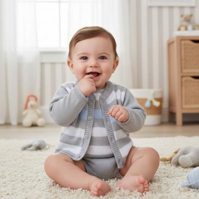 PXCamden_JP  Striped Pants 3 Piece Set  (0-12 Months)