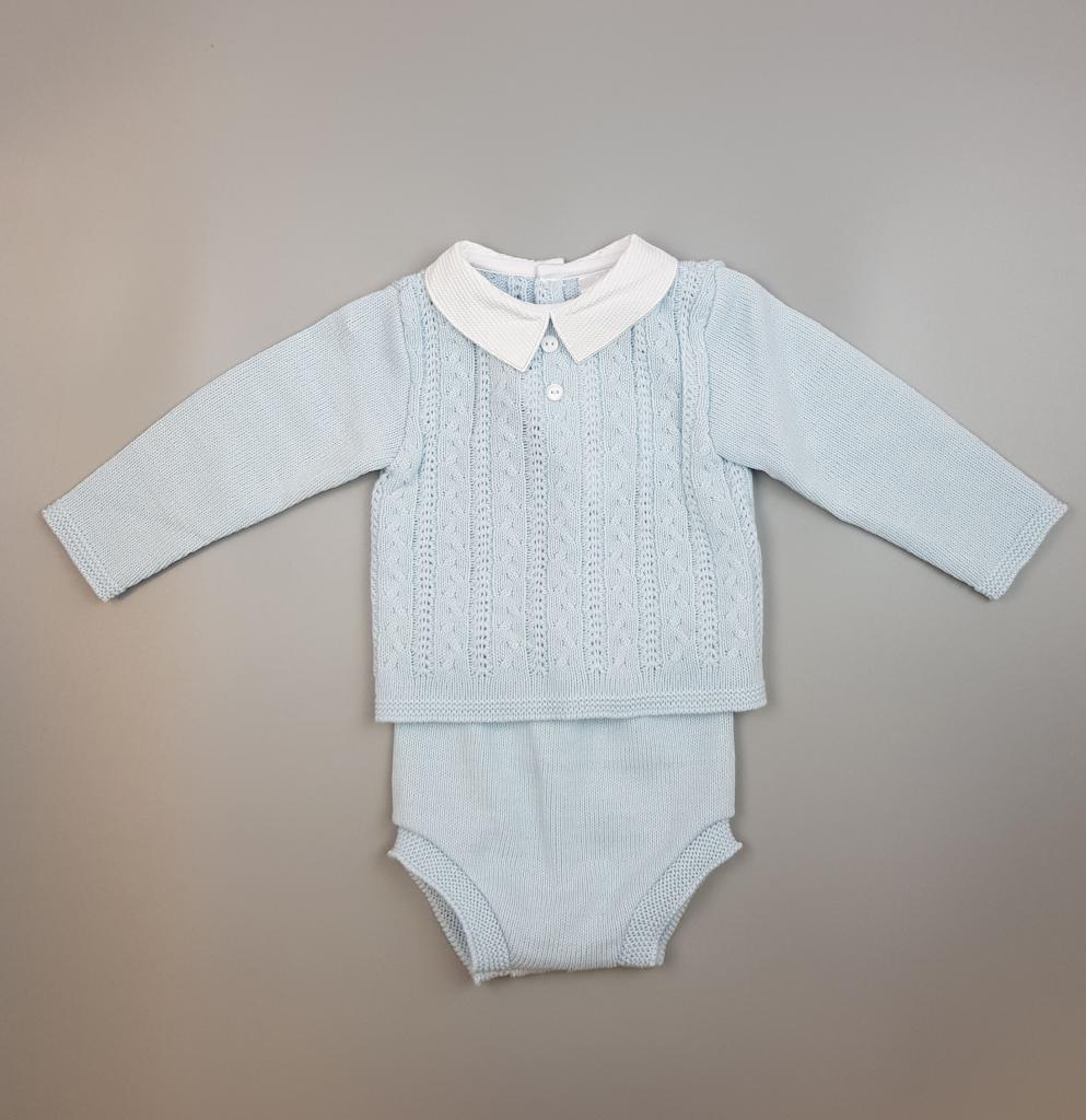 Pex B9118009 * PXFausto_JP_SW Sky Fausto Cable Jam Pant Set (0-12 months)