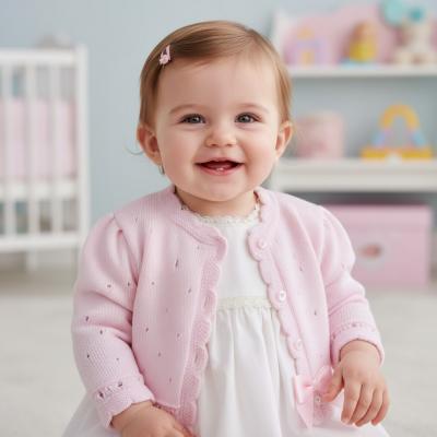 PXMirandaP-B  Pink Miranda Cardigan  (6-24 months)