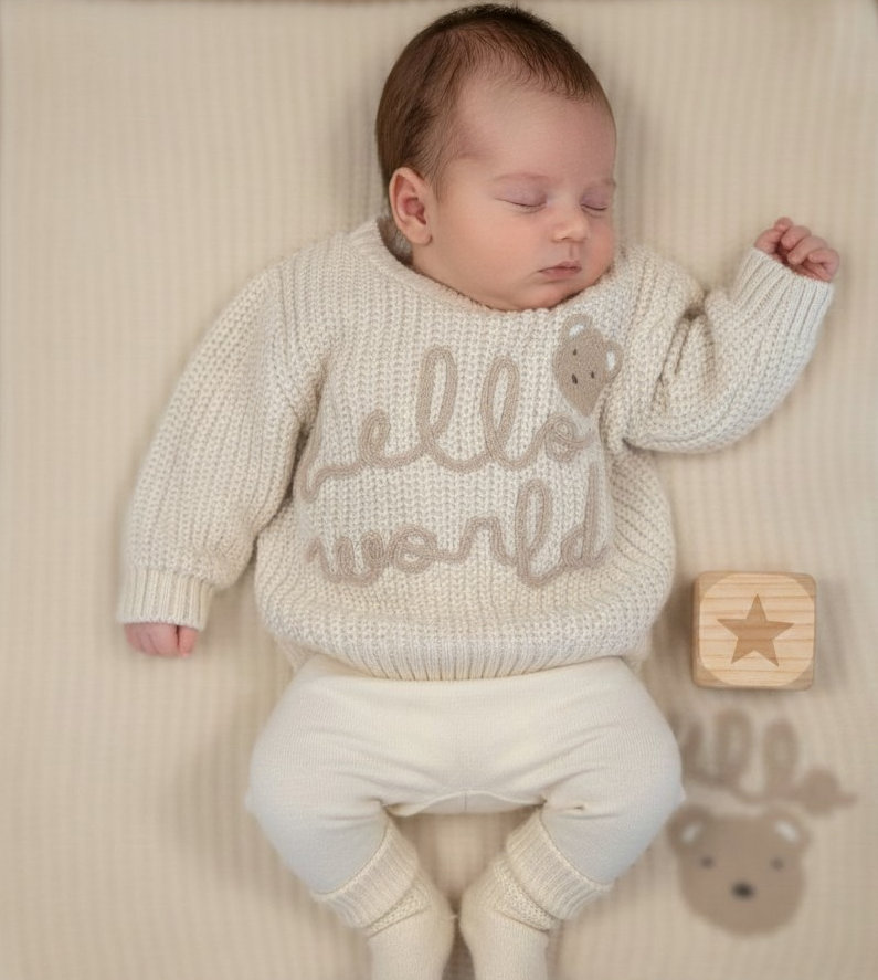 Rock a bye boutique J16200 5056848469115 RBJ16199 Biscuit True Knit Boxed Jumper & Blanket (0-3 months)