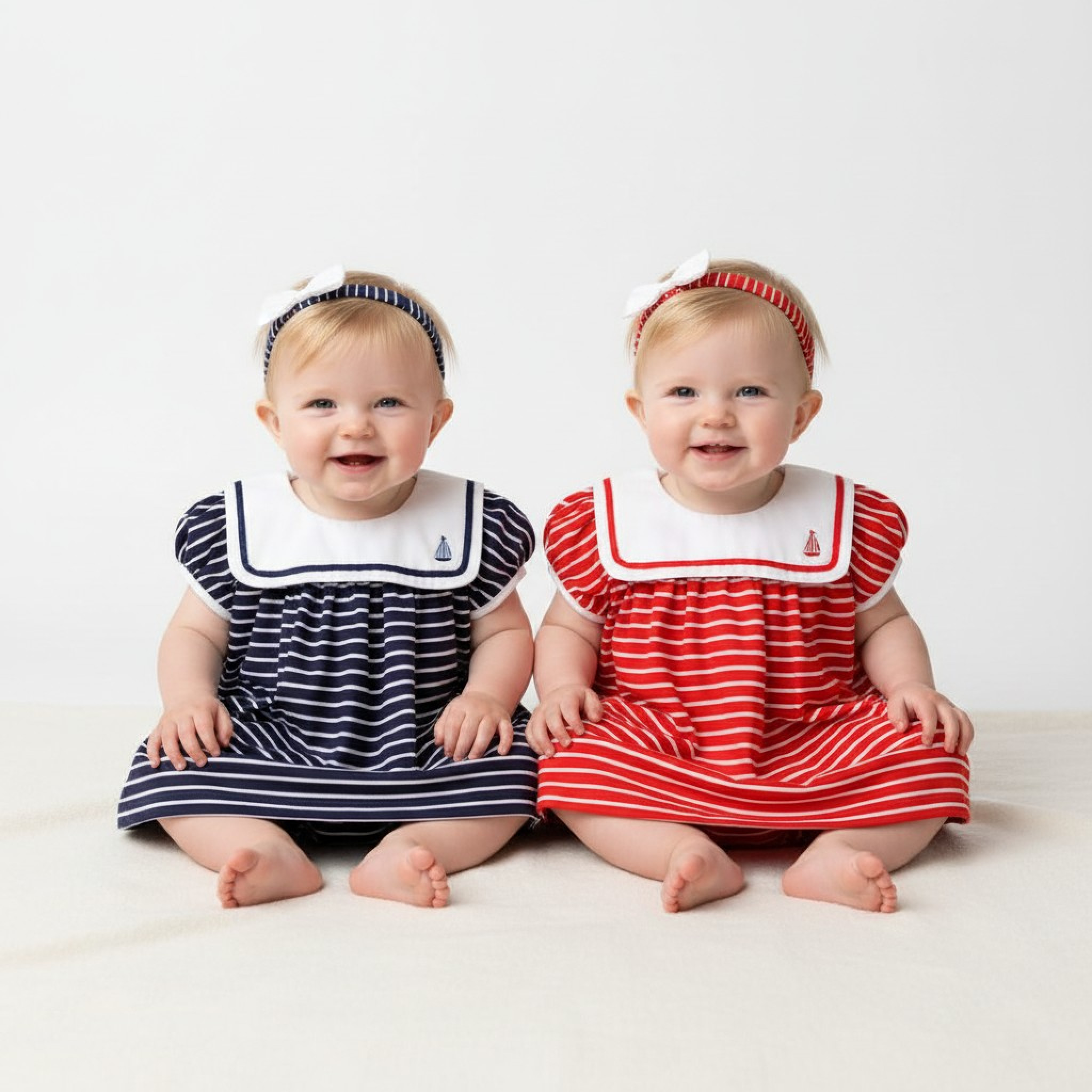 Rock a bye boutique A03166 * RBA03165-A Sailor Dress Set (0-9 months)