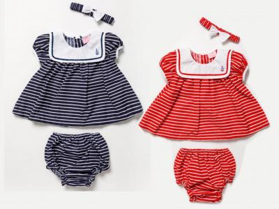 Rock a bye boutique A03166 * RBA03165-A Sailor Dress Set (0-9 months)