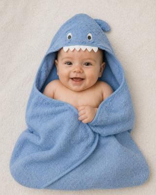 RBA24455-B  "Shark" Hooded Towel 