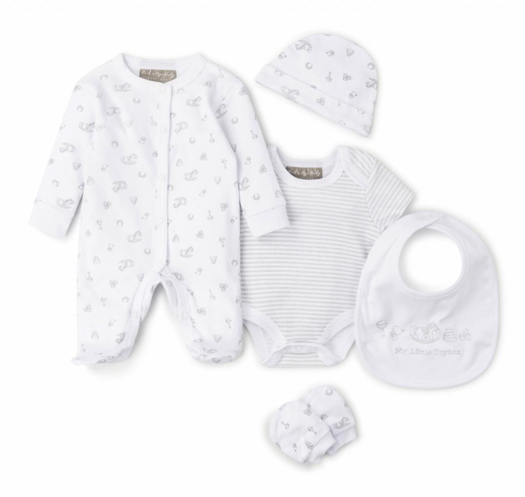 Rock a bye boutique  * RBBQ17014 "Toy Box" 5 Piece Set with Gift bag (NB - 6m)