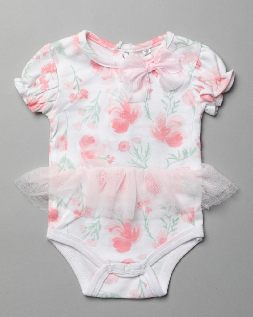 Rock a bye boutique T20013 5060286766101 RBBT20013 "Watercolour Flowers" bodysuit (0-12 months)