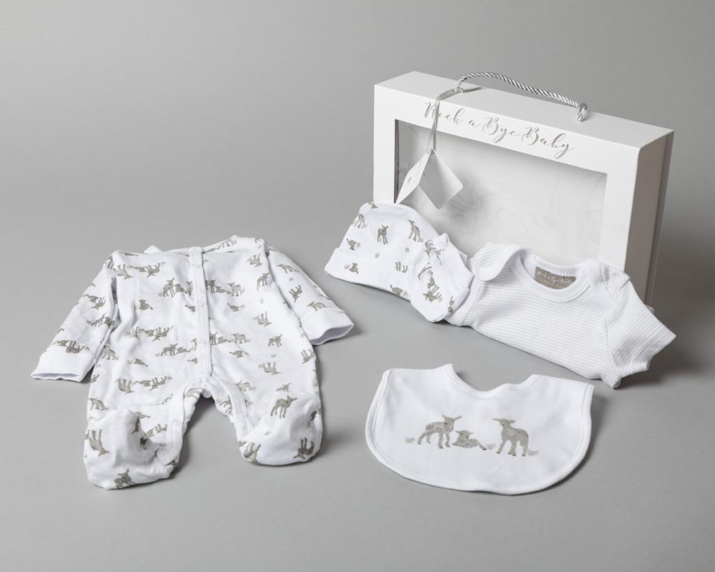 Rock a bye boutique T20748 5060286765982 RBBT20748 Boxed "Lamb" Five Piece Set (0-3 month)