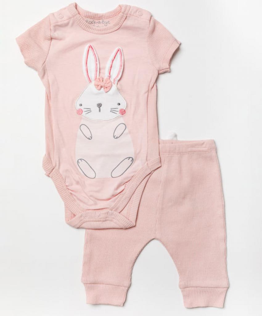 Rock a bye boutique W23907 * RBW23907 Bunny Bodysuit and trouser (0-12 months)