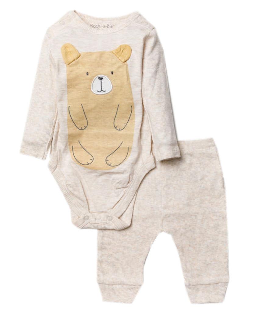 Rock a bye boutique W23908 * RBW23908 Bear Bodysuit and trouser (0-12 months)
