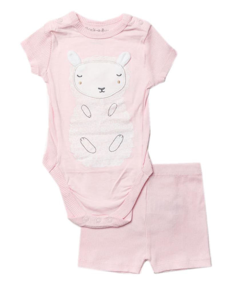 Rock a bye boutique W23920 * RBW23920P Sheep Bodysuit and short(0-12 months)