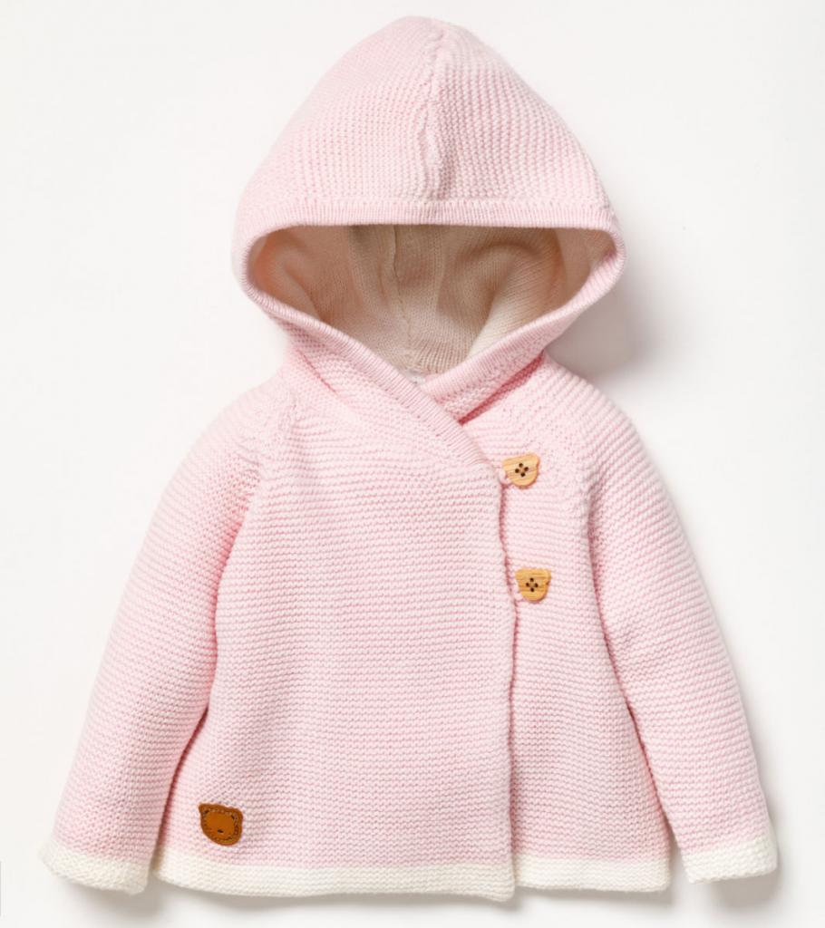 Rock a bye boutique   RBC05254 Pink Teddy Button Cardigan (0-12 months)
