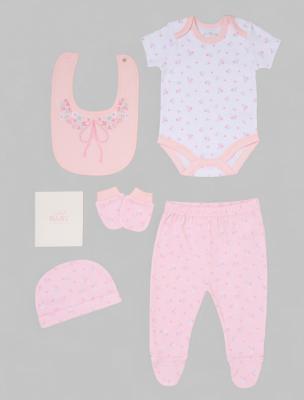 Rock a bye boutique  5056623232736 RBC05699P Bow Memory Book 6 Piece Set (NB - 6m)