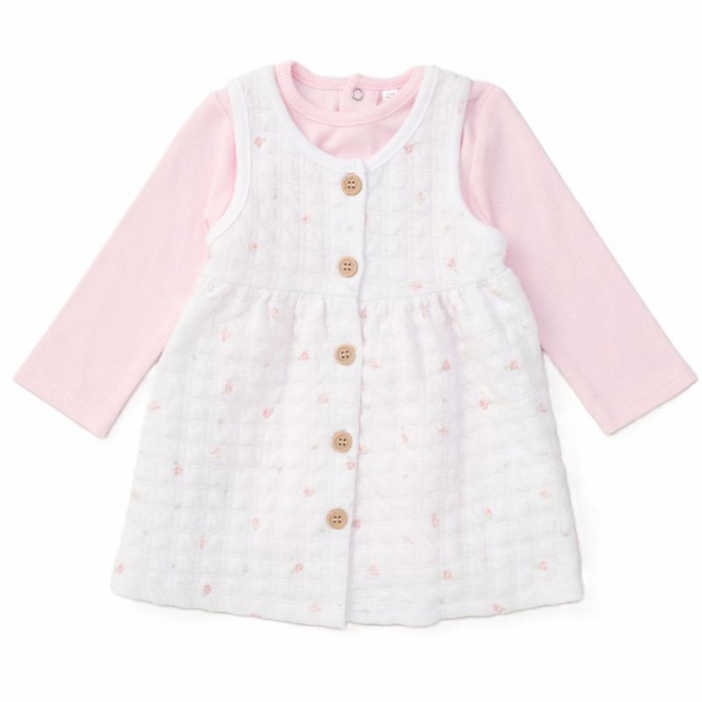 Rock a bye boutique China * RBC05734 Quilted roses pinafore (0-12 months)