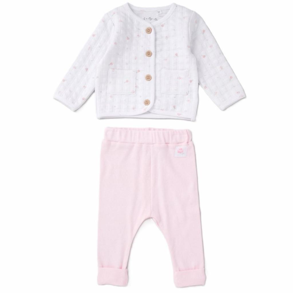 Rock a bye boutique China * RBC05735 Quilted Rose two Piece ( 0-12 months)