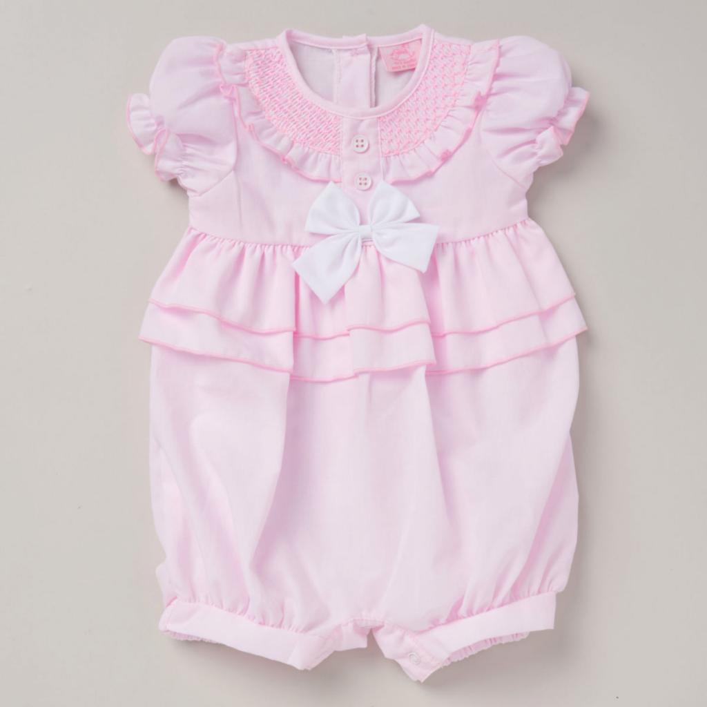 Rock a bye boutique D06408 5056623267745 RBD06408 Smocked "Bow" Romper (0-9 months)p