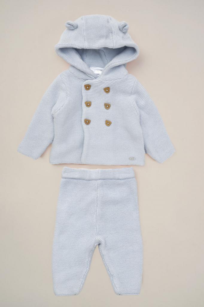 Rock a bye boutique   RBD07011 Sky Teddy Button Outfit(0-12 months)