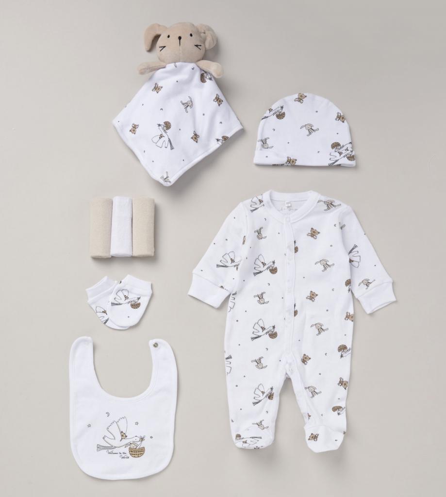 Rock a bye boutique D07027 * RBD07027 8 piece layette "Welcome"(Nb-6 months)