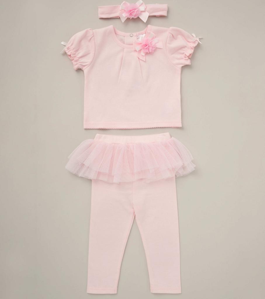Rock a bye boutique D07143  RBD07143 Two Piece with padded hanger and headband(9-24 months)