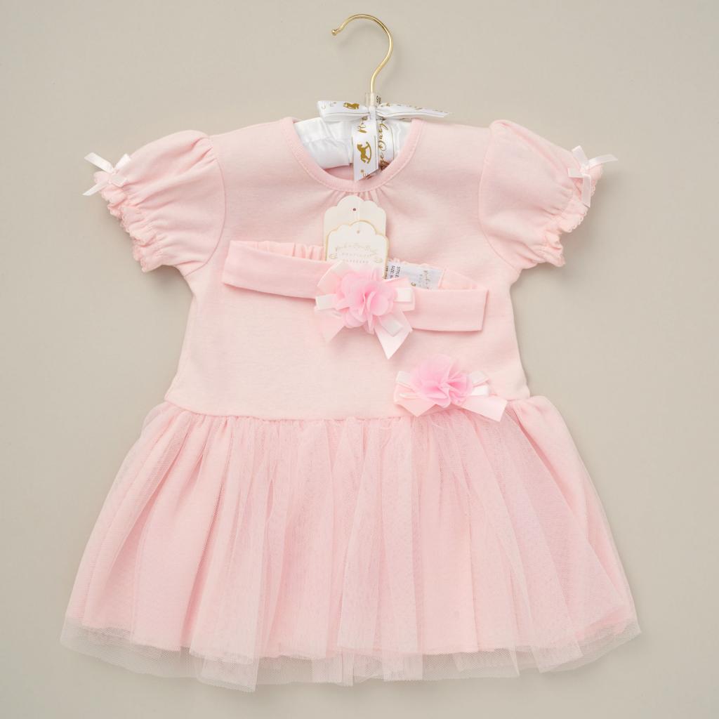 Rock a bye boutique D07144  RBD07144 Dress with padded hanger and headband(9-24 months)
