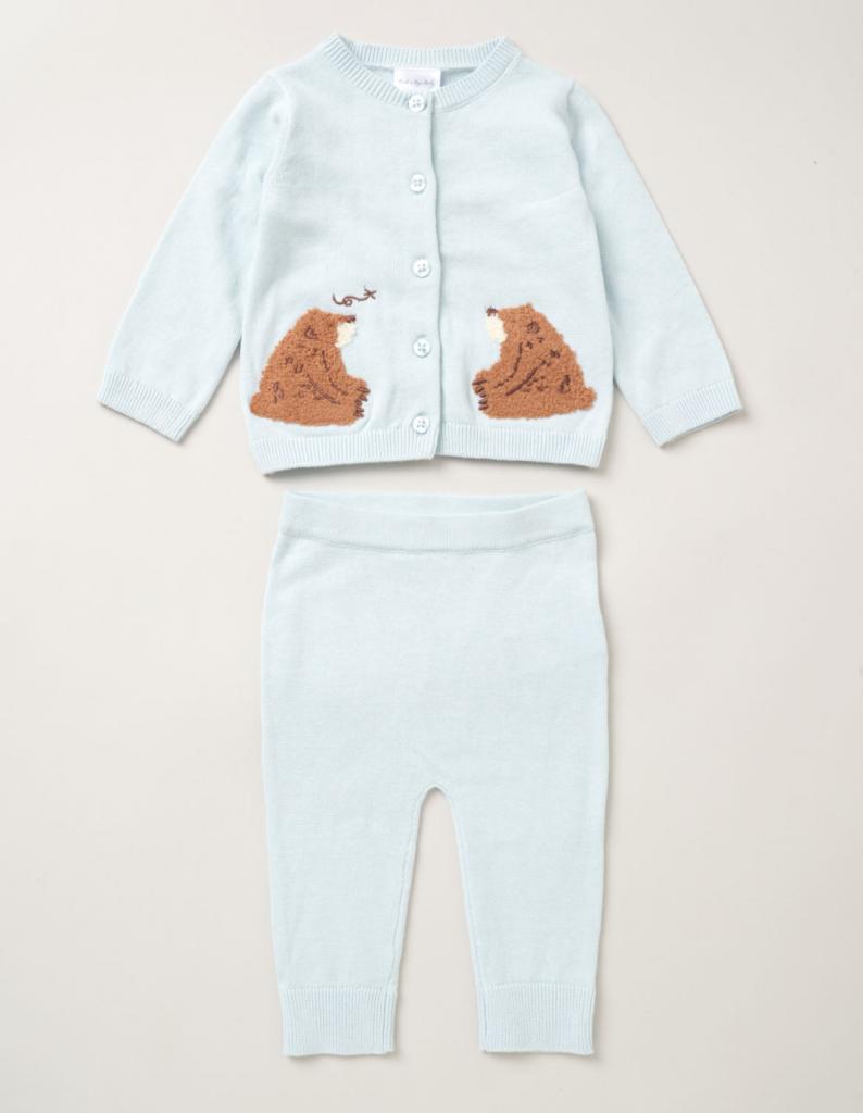 Rock a bye boutique E07660  RBE07660 Bear Knit set(0-12 months)