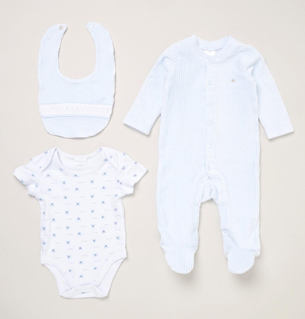 Rock a bye boutique E07780 * RBE07780  Ribbed velour nursery Layette Set (Nb-6 months)