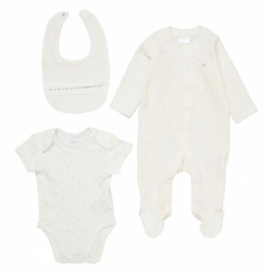 Rock a bye boutique E07781 * RBE07781W  Ribbed velour nursery Layette Set (Nb-6 months)